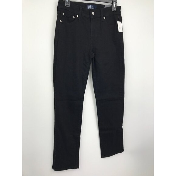 GAP Womens Denim Jean Classic Straight Leg Black 6/28 Regular NEW - Picture 2 of 7